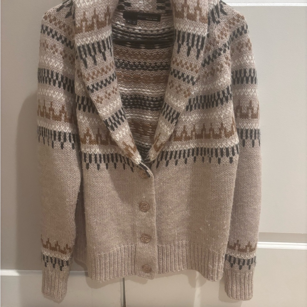 360 Sweater Multicolor Patterned Cardigan